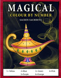 Magical Colour by Number: Magical elements composed of enchanting lamps, magical books, wands, brooms, wizard hat coloring book for Kids Ages 4- - Paperback
