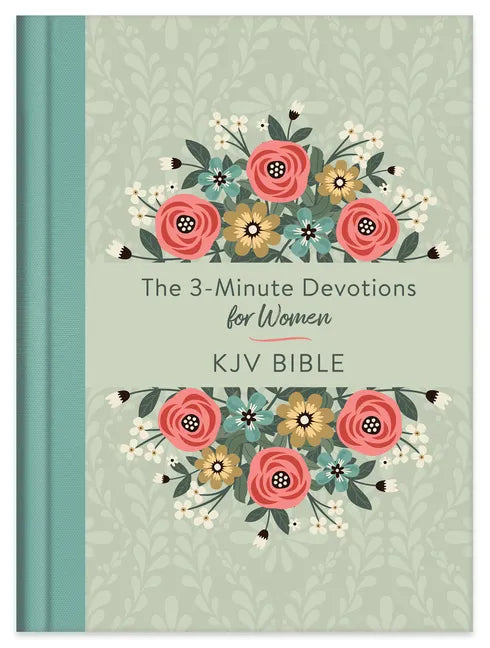 The 3-Minute Devotions for Women KJV Bible [Mint Bouquet] - Hardcover