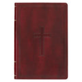KJV Holy Bible, Thinline Large Print Faux Leather Red Letter Edition - Thumb Index & Ribbon Marker, King James Version, Burgundy - Leather