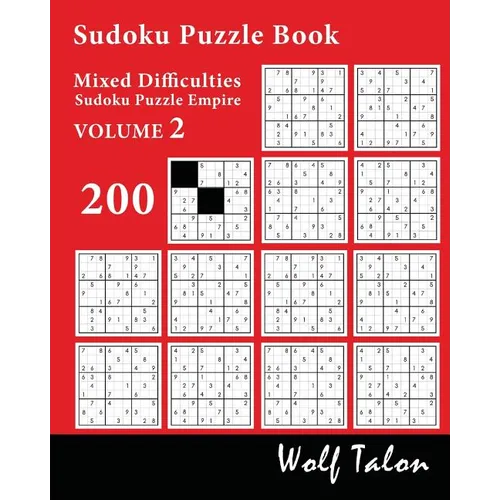Sudoku Puzzle Book Mixed Difficulties - 200 Puzzles - Paperback