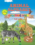 Animal Alphabet Coloring Book For Kids Ages 4-9 Years: Fun Learning English Alphabet Coloring Book With Animals - Paperback