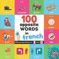 100 opposite words in french: Bilingual picture book for kids: english / french with pronunciations - Paperback