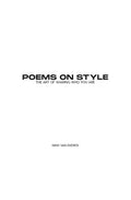 Poems on Style: the Art of Sharing Who You Are - Paperback