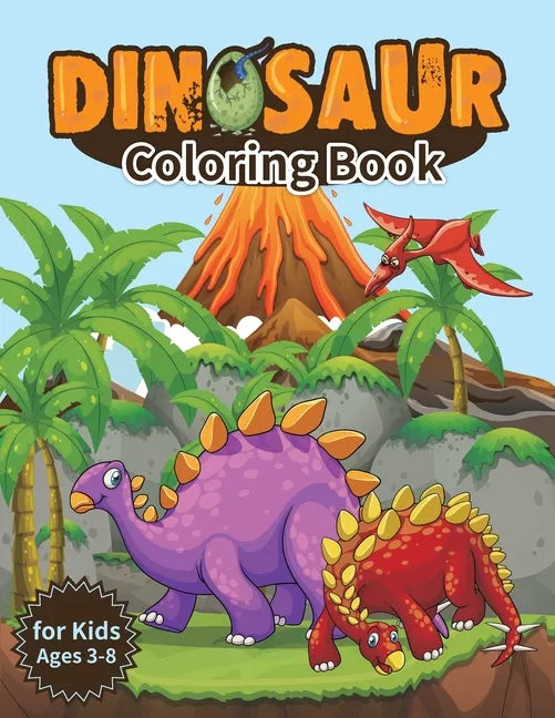 Dinosaur Coloring Book for Kids, Ages 3-8: Jumbo Kids Coloring Book With Dinosaur, Great Gift for Boys & Girls - Paperback