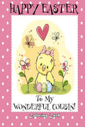 Happy Easter To My Wonderful Cousin! (Coloring Card): (Personalized Card) Easter Messages, Greetings, & Poems for Children - Paperback