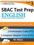 SBAC Test Prep: Grade 3 English Language Arts Literacy (ELA) Common Core Practice Book and Full-length Online Assessments: Smarter Balanced Study Guid - Paperback