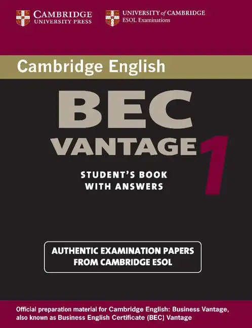 Cambridge Bec Vantage 1: Practice Tests from the University of Cambridge Local Examinations Syndicate - Paperback