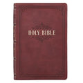 KJV Bible Giant Print Full Size Burgundy - Leather