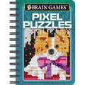 Brain Games - To Go - Pixel Puzzles: Color by Square Mosaic Activity Book Hidden Picture Puzzles Travel Size for Teens & Adults - Spiral