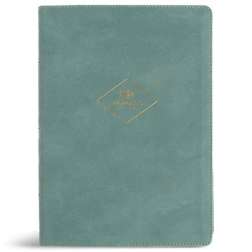 CSB Women's Study Bible, Earthen Teal Suedesoft Leathertouch, Indexed - Imitation Leather