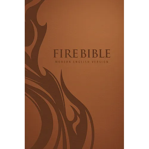 Mev Fire Bible: Brown Leather-Like Cover - Modern English Version - Imitation Leather
