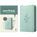 NLT Large Print Thinline Reference Zipper Bible, Filament Enabled (Leatherlike, Baby Blue Blossoms, Indexed, Red Letter) - Imitation Leather