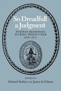 So Dreadfull a Judgment - Paperback