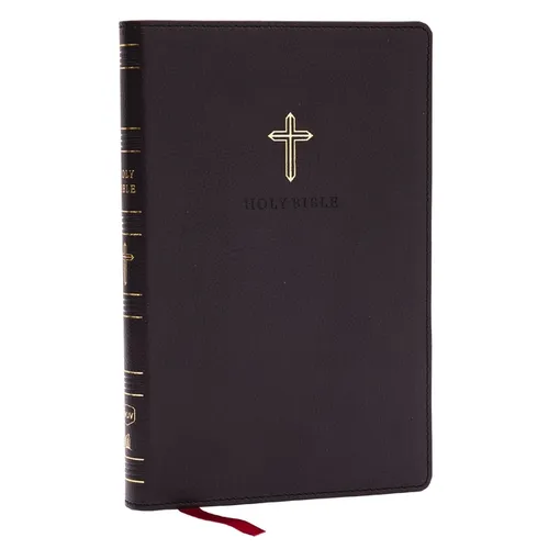 NKJV Holy Bible, Ultra Thinline, Black Leathersoft, Red Letter, Comfort Print - Imitation Leather