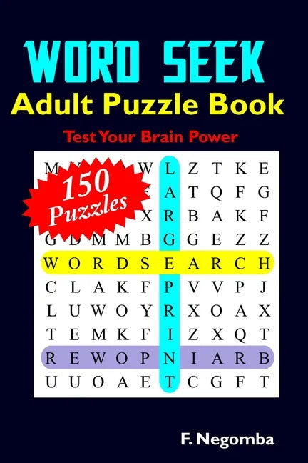 WORD SEEK Adult Puzzle Book - Paperback