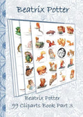 Beatrix Potter 99 Cliparts Book Part 3 ( Peter Rabbit ): Sticker, Icon, Clipart, Cliparts, download, Internet, Dropbox, Original, Children's books, ch - Paperback