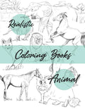 Realistic animal coloring books: coloring book - Paperback