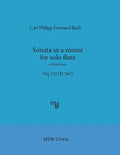 Sonata in a minor for solo flute without bass Wq 132 (H 562) (MDB Urtext) - Paperback