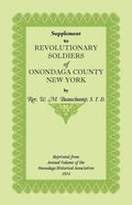 Supplement to Revolutionary Soldiers of Onondaga County, New York - Paperback