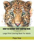 Color By Number Adult Coloring Book: Large Print Coloring Book For Adults - Paperback