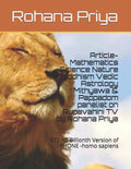 Article- Mathematics Science Nature Buddhism Vedic Astrology Mithyawa & Pappadom panelist on Rupavahini TV by Rohana Priya: 972 nd Billionth VersIon o - Paperback
