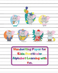 Handwriting Paper for Kids: Practicular Alphabet Learning with fun.: Cursive Writing Books and Practice Paper:3-Line and Checkered Writing Sheets( - Paperback