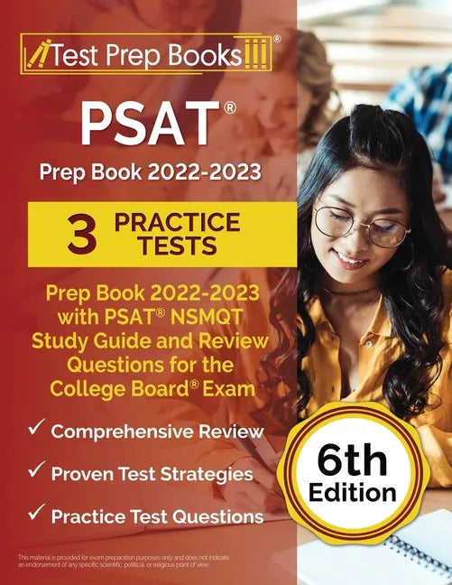 PSAT Prep Book 2022-2023 with 3 Practice Tests: PSAT NSMQT Study Guide and Review Questions for the College Board Exam [6th Edition] - Paperback