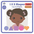 1 2 3 Shapes - 1 2 3 F: Bilingual Book - Haitian Creole - Paperback