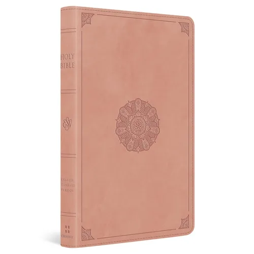 ESV Thinline Bible, Thumb Indexed (Trutone, Blush Rose, Emblem Design) - Imitation Leather