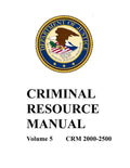Criminal Resource Manual: 2000-2500 - Paperback