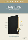 KJV Large Print Thinline Reference Bible, Filament Enabled Edition (Red Letter, Genuine Leather, Black, Indexed) - Leather
