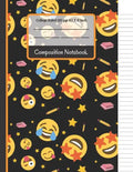 Composition Notebook: Cool Emoji's With Pencils, Stars and Erasers: College Ruled Notebook for Writing Notes... for Girls, Kids, School, Stu - Paperback