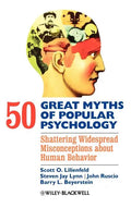 50 Great Myths Psychology - Hardcover