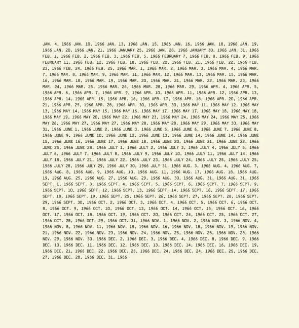 On Kawara: 1966 - Hardcover