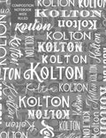 Kolton Composition Notebook Wide Ruled - Paperback