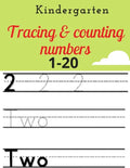 kindergarten tracing & counting numbers: 1-20 - Paperback