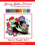 Bonny Boston Terriers: A Sweet Dog Colouring Book for Adults - Paperback