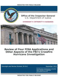 Office of the Inspector General Report: Review of Four FISA Applications and Other Aspects of the FBI's Crossfire Hurricane Investigation - Paperback