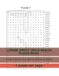 LARGE PRINT Word Search Puzzle Book - 1 puzzle per page - Jumbo Edition Over 350 Puzzles to Complete - Paperback