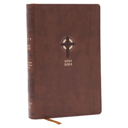 Nrsvce Sacraments of Initiation Catholic Bible, Brown Leathersoft, Comfort Print - Imitation Leather
