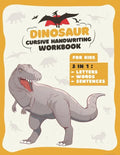 Dinosaur Cursive Handwriting Workbook: Letter Tracing Book For kids 3 in 1: Alphabet, Words, Sentences, Prehistoric Fun Activity Workbook for Kids, Bo - Paperback