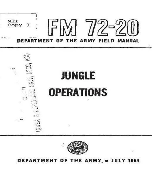 FM 72-20 Jungle Operations, by United States. Department of the Army - Paperback