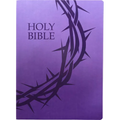 Kjver Holy Bible, Crown of Thorns Design, Large Print, Royal Purple Ultrasoft: (King James Version Easy Read, Red Letter) - Imitation Leather