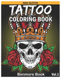 Tattoo Coloring Book: An Adult Coloring Book with Awesome and Relaxing Tattoo Designs for Men and Women Coloring Pages - Paperback