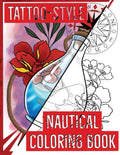 Tattoo-Style nautical coloring book - Paperback