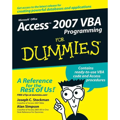 Access 2007 VBA Programming for Dummies - Paperback