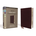 NIV, Reference Bible, Giant Print, Bonded Leather, Burgundy, Red Letter Edition, Comfort Print - Bonded Leather