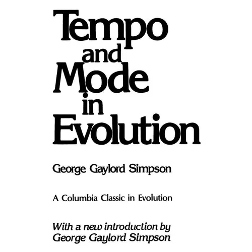 Tempo and Mode in Evolution - Paperback