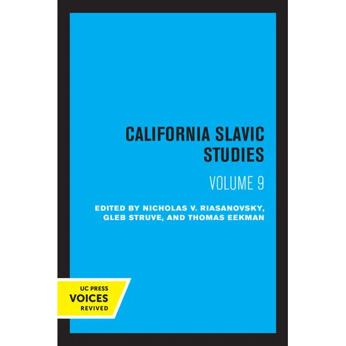 California Slavic Studies, Volume IX - Paperback