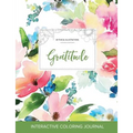 Adult Coloring Journal: Gratitude (Mythical Illustrations, Pastel Floral) - Paperback